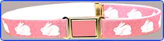 Pink Bunnies Belt/Magnetic Buckle