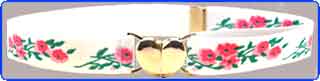 Pink Flowers Belt/Heart Buckle