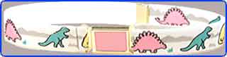 Pastel Dinos Belt/Magnetic Buckle