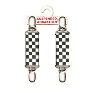 Mitten clips with black checker board design