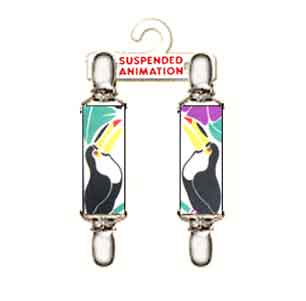 Mitten clips with toucan design