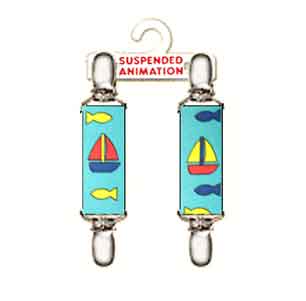Mitten clips with sail boats on blue design