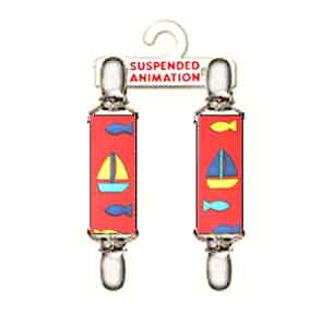 Mitten clips with sail boats on blue design