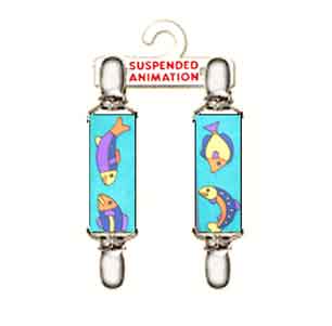 Mitten clips with tropical fish design