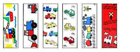 Fun suspender for boys with tugboats, trucks and trains. Sizes from toddler, child and large.