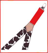 Suspenders for boys with pinto