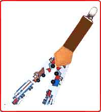 Toddler boys suspenders with trucks