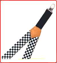 Kids Suspenders with checkerboard