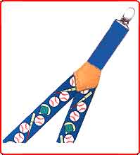 Boys suspenders with baseball